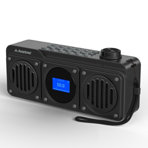 Avantree - Boombyte - Portable Digital FM Radio with Bluetooth Speaker, Superb Sound, Metal Finish-Front_Standard 