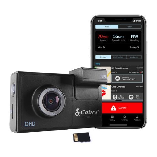 Cobra - SC 200 Configurable Smart Dash Cam with Optional Accessory Cameras - Black-Front_Standard 
