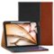 VIKESI - Keyboard Case for iPad Air 11-inch M3/M2 (2025/2024 Released) & iPad Air 5th/ 4th Generation 10.9-Inch,Leather Cover - Black Brown-Front_Standard
