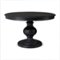 Maven Lane - Zola Traditional Round Wooden Dining Table Finish - Antiqued Black-Front_Standard