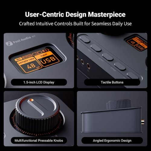 Fosi Audio K7 DAC Headphone Amp for Gaming - Black WORLDWIDE DELIVERY