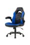 Bestier - Ergonomic Faux Leather Adjustable Reclining Swiveling PC and Racing Game Chair with Padded Arm - Blue-Front_Standard