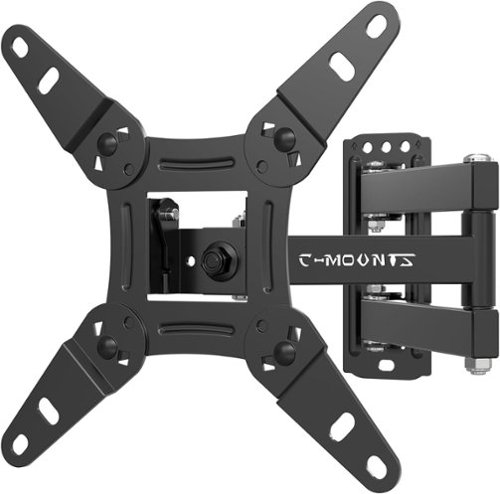 CloudRest Pro - TV Wall Mount with Swivel,Extension and Tilt for Most 13-42 inch LED LCD Flat Screen TVs & Monitors Holds 44 LBS - Black-Front_Standard 