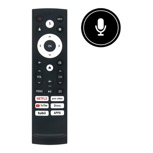 VINABTY - ERF3AF90H Voice Replacement Remote Control Fits for Hisense ERF3M90H ERF3S90H ERF3V90H remote for Smart TV - Black-Front_Standard 