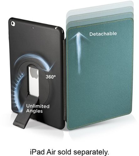  ZeroChroma - Folio-Slide Case for Apple iPad Air and iPad Air 2 - Teal