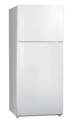 Front. Premium Levella - 12.0 CuFt Top-Mount Refrigerator in White with Tilt-Out Can Dispenser and Gallon Door Storage - White.