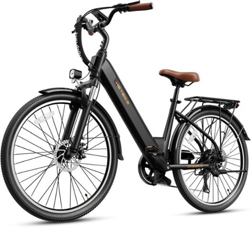 Heybike - Cityscape 2.0 Ebike w/50mi Max Operating Range 24 mph Max Speed - Black-Front_Standard 