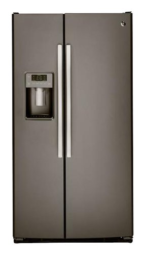  GE - 22.5 Cu. Ft. Side-by-Side Refrigerator with Thru-the-Door Ice and Water