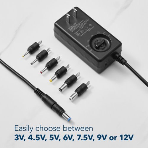 Insignia™ 22.5W Universal AC Adapter for Devices with Round-Pin Connections - Black GLOBAL SHIPPING