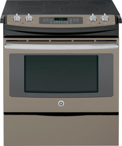  GE - 4.4 Cu. Ft. Self-Cleaning Slide-In Electric Convection Range - Slate