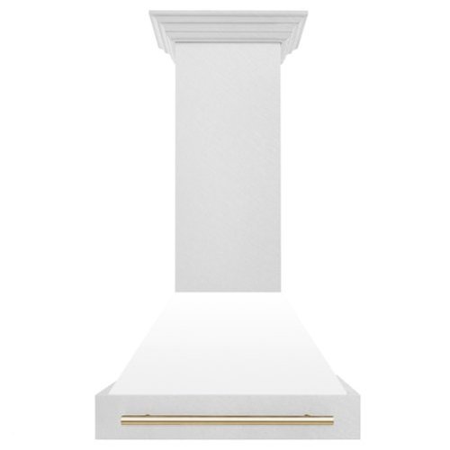 ZLINE Autograph Edition - 30 inches - Externally Vented - Wall Range Hood - Satin Stainless Steel with White Matte Shell