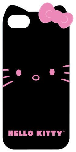  Hello Kitty - Polycarbonate Cover for Apple® iPhone® 5 - Black/Pink