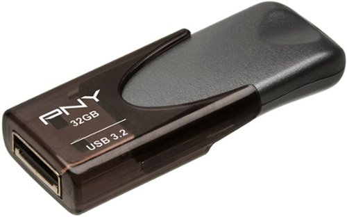 PNY - 32GB Turbo Attache 4 USB 3.0 Flash Drive - Black
