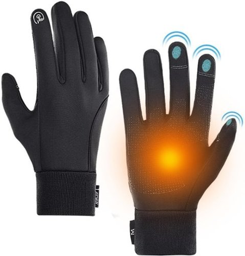 Cozy Serene - Winter Warm Gloves, Thermal Black Warm Gloves for Men Women Waterproof Touchscreen Non-Slip Freezer - black-X-Large-Front_Standard 