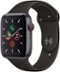 Refurbished Excellent - Apple Watch Series 5 Aluminum 44mm A2093 (GPS Only, No Cellular) - Space Gray - (2019)-Front_Standard