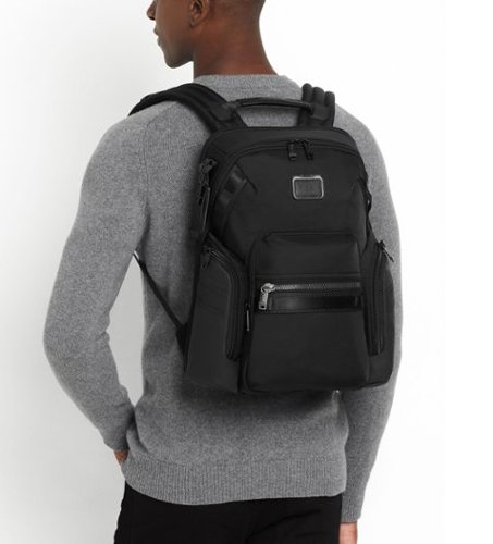 TUMI Alpha Bravo Navigation 15 Expandable Backpack - Navy WORLDWIDE DELIVERY