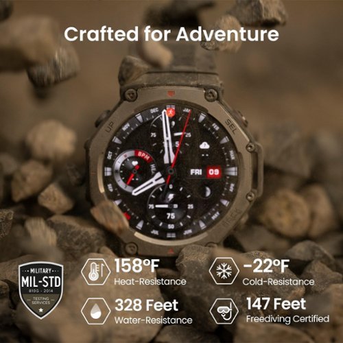 Amazfit T-Rex Smartwatch 38.6mm Silicone - Black - (2025) BUY IN EUROPE