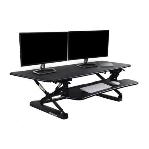 FlexiSpot - 47"W Manual Sit-Stand Desk Converter - Black-Front_Standard 