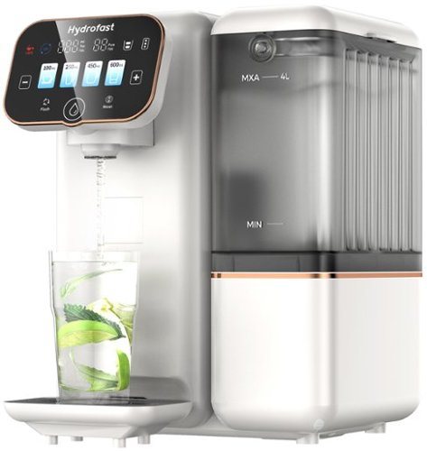 Hydrofast - B100 Countertop Reverse Osmosis Water Filter System, 6 Stage Filtration, 3:1 Pure to Drain, Water Purifier for Home - White