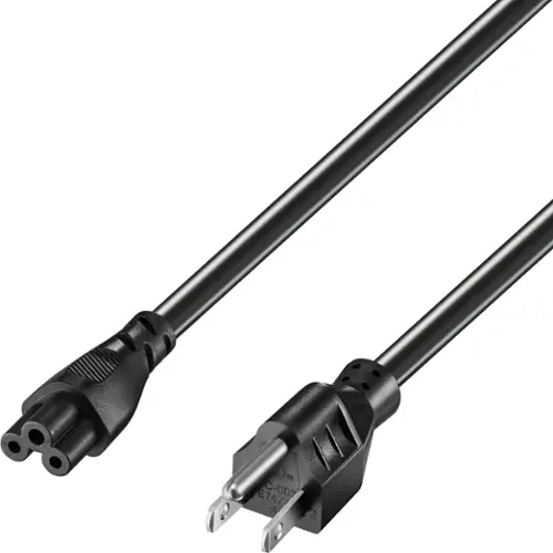 Best Buy essentials™ 6' 18 AWG C5 Clover Leaf Power Cord Black BE