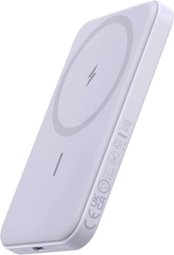 Anker - 5,000mAh Wireless Power Bank with USB-C Cable, Magsafe-Compatible Battery Pack for iPhone - Purple-Front_Standard 