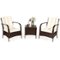 Costway - 3 PCS Patio Wicker Rattan Furniture Set Coffee Table & 2 Rattan Chair W/Cushions - White-Front_Standard