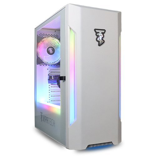 ViprTech - Avalanche 2.0 Gaming PC - AMD Ryzen 7 (4.1Ghz Turbo), AMD RX 580 8GB, 16GB DDR4, 512GB SSD, Computer - White-Front_Standard 