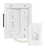 Legrand - In-Wall Flat Screen Power and Cable Concealment Kit - White-Front_Standard