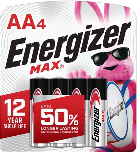 Energizer - MAX AA Batteries (4 Pack), Double A Alkaline Batteries
