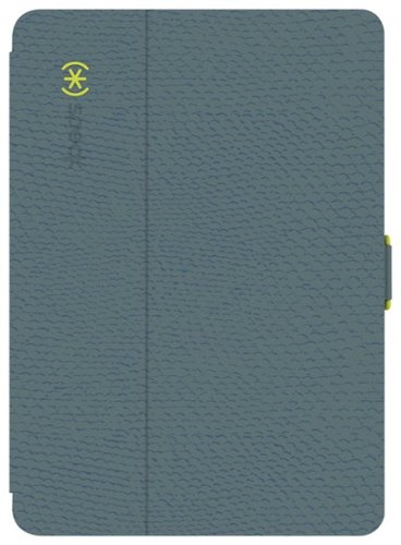 Speck - StyleFolio Case for Apple® iPad® Air 2 - Rattleskin Gray/Antifreeze Yellow-Front_Standard 
