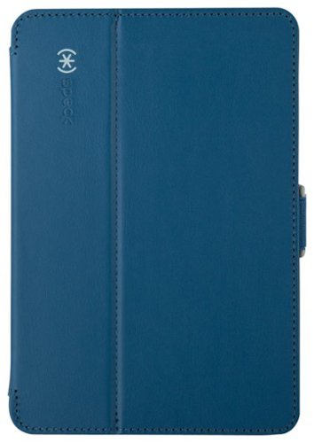 Speck - StyleFolio Case for Apple® iPad® mini, iPad mini 2 and iPad mini 3 - Deep Sea Blue/Nickel Gray-Front_Standard 