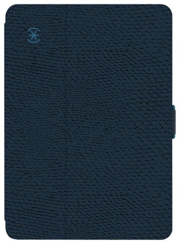  Speck - StyleFolio Case for Apple® iPad® Air 2 - Rattleskin Dark Gray/Tahoe Blue