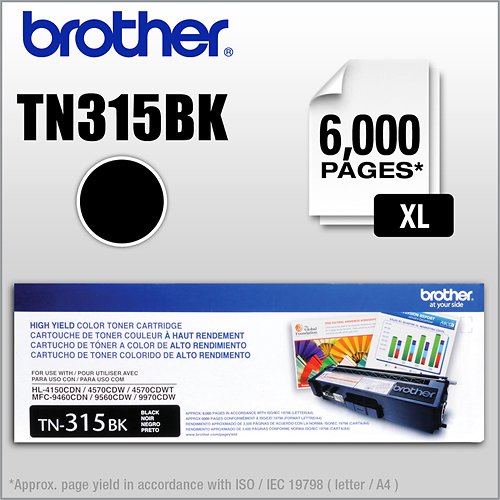 Brother - TN315BK High-Yield Toner Cartridge - Black