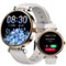 TOZO - Smart Watch for Men Women, AMOLED Screen, 10-Day Battery, 100+ Sport Mode, Health/Sleep, Calls/Text, 3ATM, iOS/Android - Silver Silicone Strap - (2026)-Front_Standard