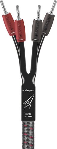 AudioQuest - Rocket 33 15' Speaker Cable (Pair) - Black/Gray/Red Braid