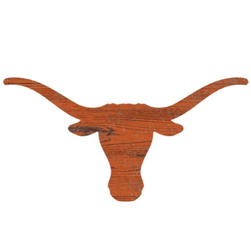 Fan Creations - Texas Longhorns Distressed Logo Cutout Sign - Multicolor-Front_Standard 