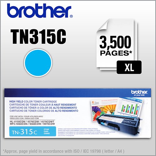 Brother - TN315C High-Yield Toner Cartridge - Cyan