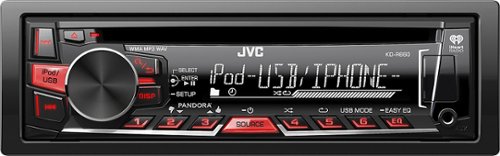  JVC - CD - Apple® iPod®-Ready - In-Dash Receiver with Detachable Faceplate and Wireless Remote - Black