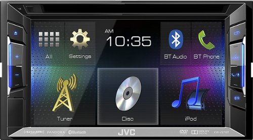  JVC - 6.2&quot; - CD/DVD - Built-In Bluetooth - In-Dash A/V Receiver - Black