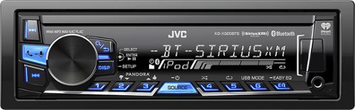  JVC - Built-In Bluetooth - Apple® iPod®-Ready - Satellite Radio-Ready - In-Dash Receiver - Black
