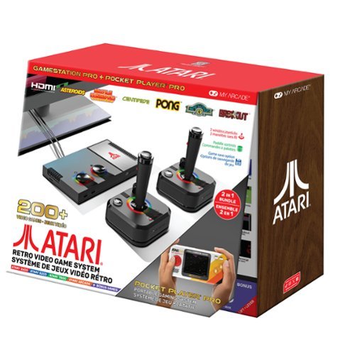 My Arcade Atari Gamestation Pro + Atari Pocket Player Bundle - Gray GLOBAL SHIPPING