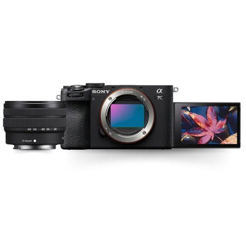 Sony - Alpha 7C II FF Interchangeable Lens Hybrid Camera with 28-60mm Lens - Black-Front_Standard 