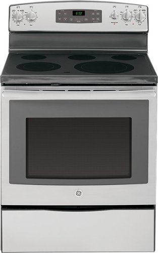  GE - 5.3 Cu. Ft. Self-Cleaning Freestanding Electric Range - Stainless steel