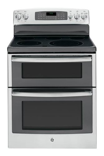  GE - 30&quot; Self-Cleaning Freestanding Double Oven Electric Range - Stainless steel