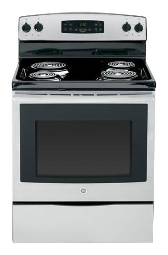 GE - 30&quot; Self-Cleaning Freestanding Electric Range - Stainless steel