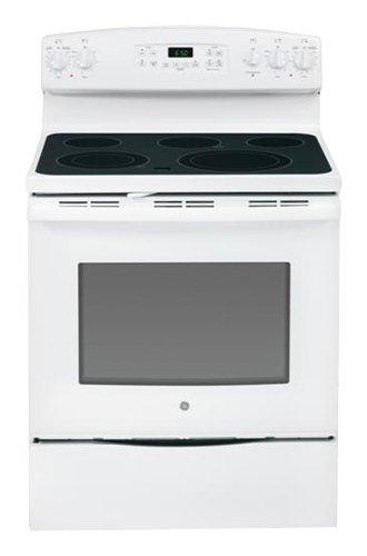  GE - 5.3 Cu. Ft. Self-Cleaning Freestanding Electric Range - White on White
