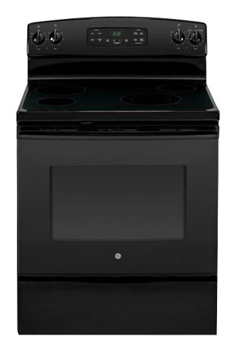  GE - 30&quot; Self-Cleaning Freestanding Electric Range - Black