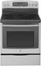 GE - 30" Self-Cleaning Freestanding Electric Convection Range - Stainless Steel-Front_Standard