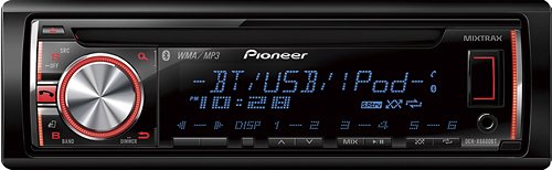  Pioneer - CD - Built-in Bluetooth - Apple® iPod®-Ready - In-Dash Receiver with Detachable Faceplate - Black