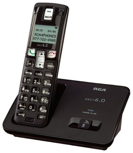 RCA - RCA-2101-1BKGA DECT 6.0 Expandable Cordless Phone - Black-Angle_Standard 